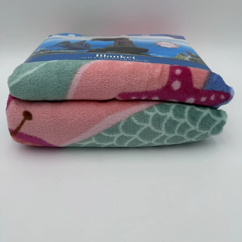 Disney The Little‎ Mermaid Live Action Movie Plush Throw Blanket 62in x 90in T/F